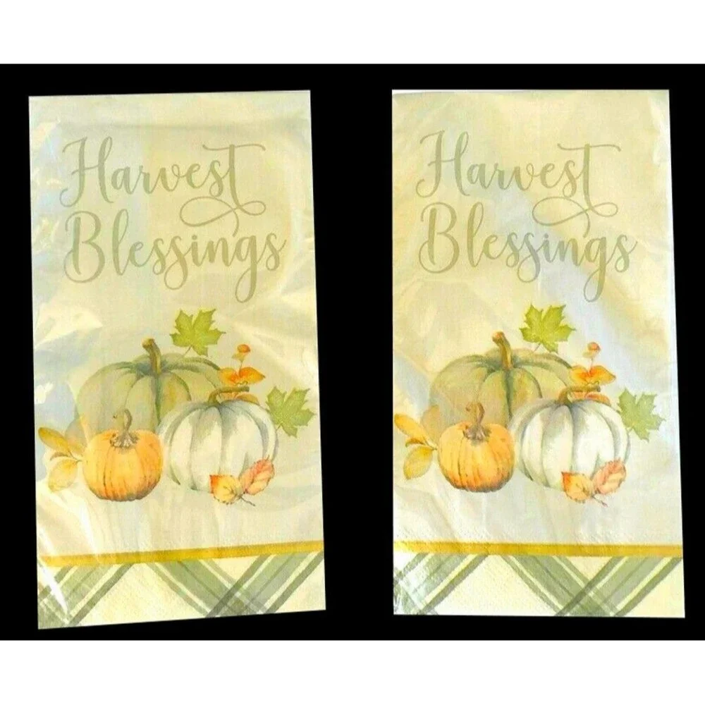 Thanksgiving Paper Napkins Towels Buffet Fall Harvest Blessings 40 Ct Decoupage